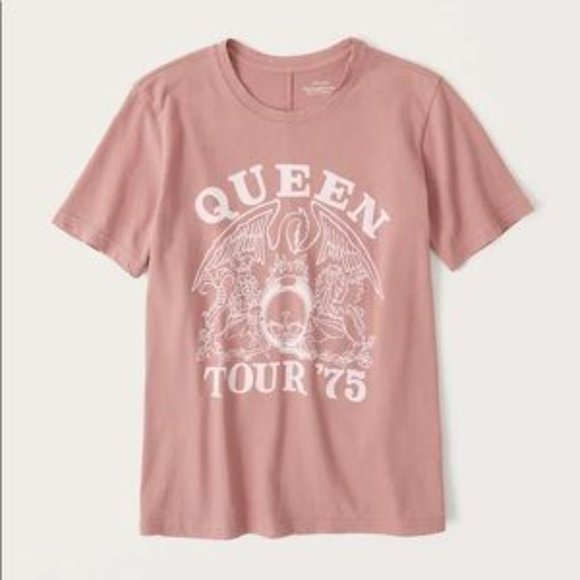 Abercrombie & Fitch Queen 90s-Inspired Relaxed Band Tee New with Tags Women's XS - Picture 4 of 4